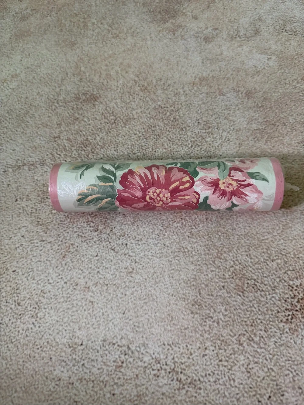 Vintage York Floral Wallpaper Border - Pink & Green